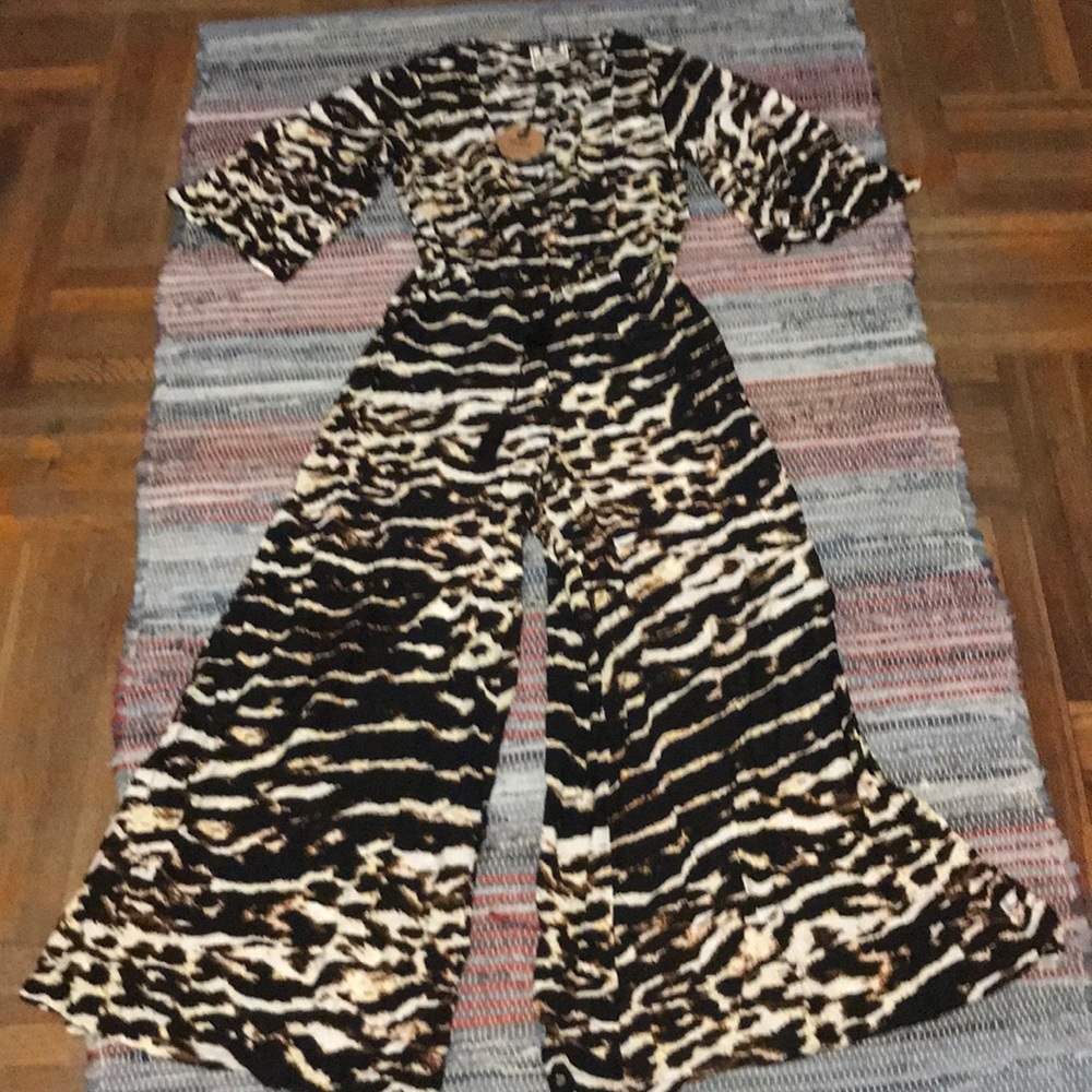 Jaase Just Jungle Wide Leg Print Jumpsuit